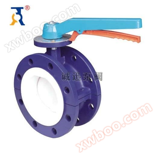 Válvula de mariposa manual de revestimiento de flúor d41f4