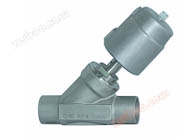 All stainless steel welded pneumatic angle seat valve