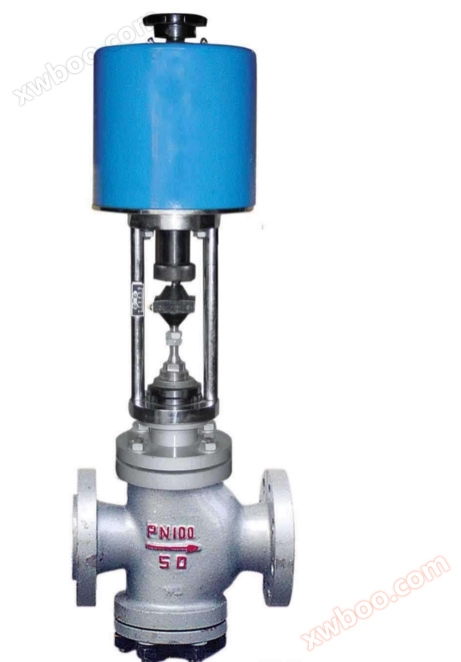 Direct stroke electric double seat regulating valve
