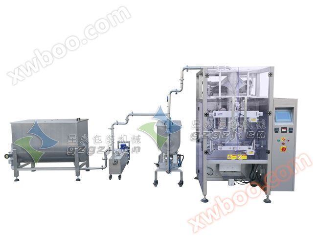 Granular sauce packaging production line