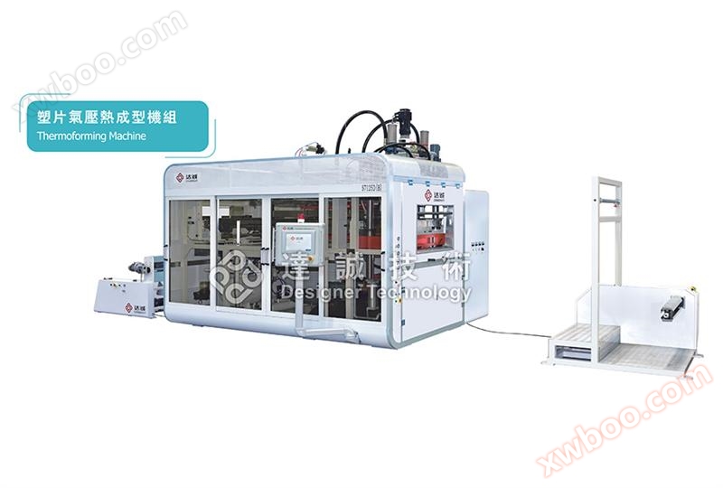 Plastic pressure thermoforming unit