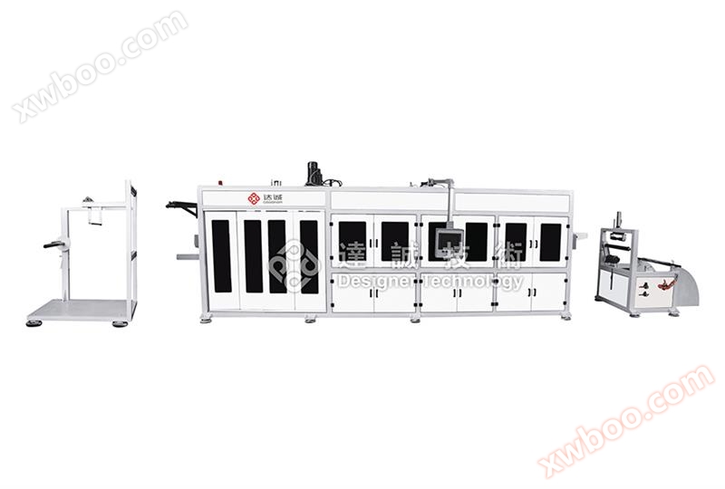 Three station pneumatic thermoforming unit