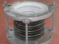 PTFE rubber flexible joint, with a rubber flexible joint finished in the middle and lined with PTFE, is widely used in the product ..