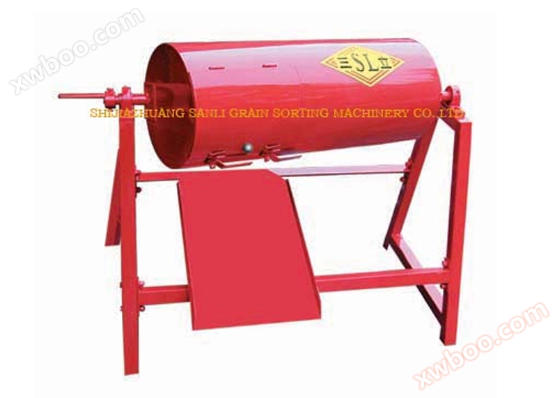 Horizontal hand cranked seed coating machine