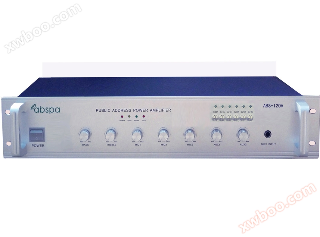 Amplificador frontal de seis divisões 280W/380W ABS-280A/ABS-380A